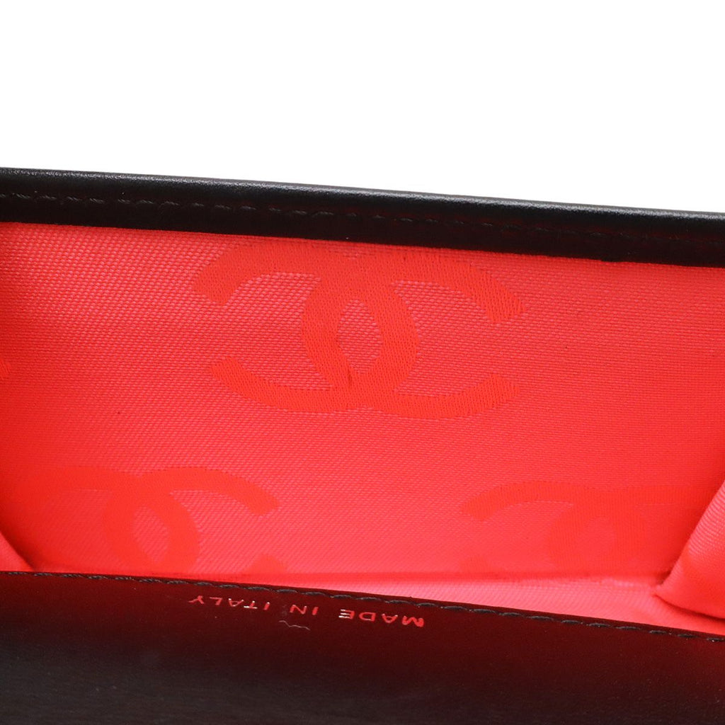 Chanel Cambon Line CC Logo Card Case Business Holder Calfskin Leather Enamel — view 8