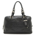 Prada Logo Vitello Daino Tote Shoulder Bag Mini Leather Nero Black Silver