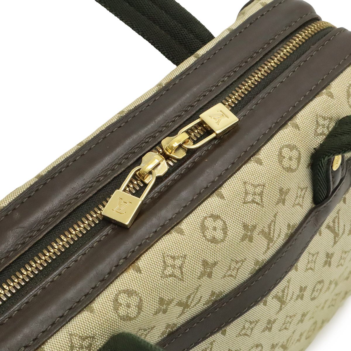 Louis Vuitton Monogram Mini Josephine PM Mini Boston Bag Canvas Leather Khaki — view 5