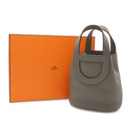 Hermes in the Loop 18 Tote Taurillon Clemence Veau Grimeia Gold — view 7