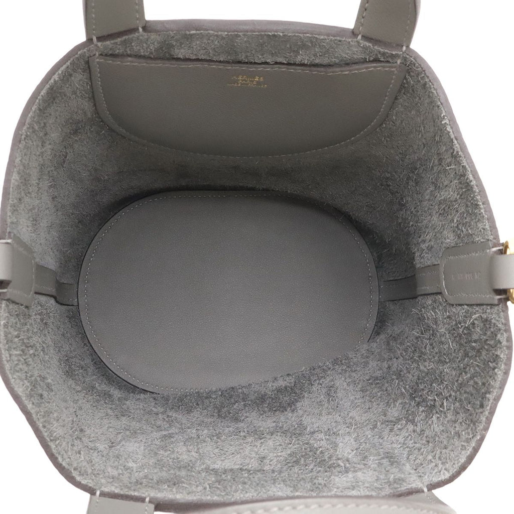 Hermes in the Loop 18 Tote Taurillon Clemence Veau Grimeia Gold — view 5