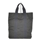 Hermes Her Line Cabas Tote Gray Canvas Silver Handbag — view 2