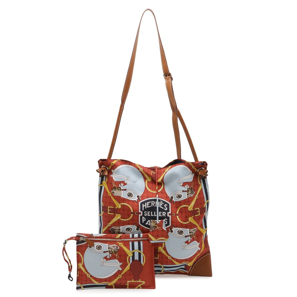 Hermes Silk City PM Tatta Sole Shoulder Bag Terracotta Brown Multicolor
