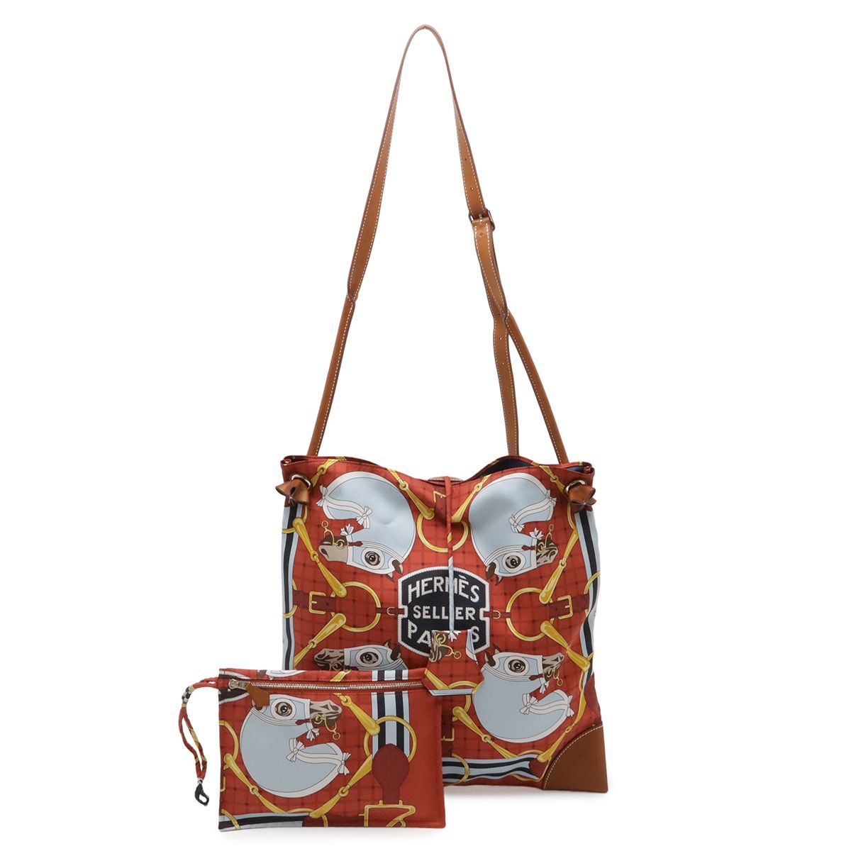 Hermes Silk City PM Tatta Sole Shoulder Bag Terracotta Brown Multicolor