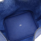 Hermes Picotin Lock MM Tote Taurillon Clemence Leather Blue Electric Silver — view 5