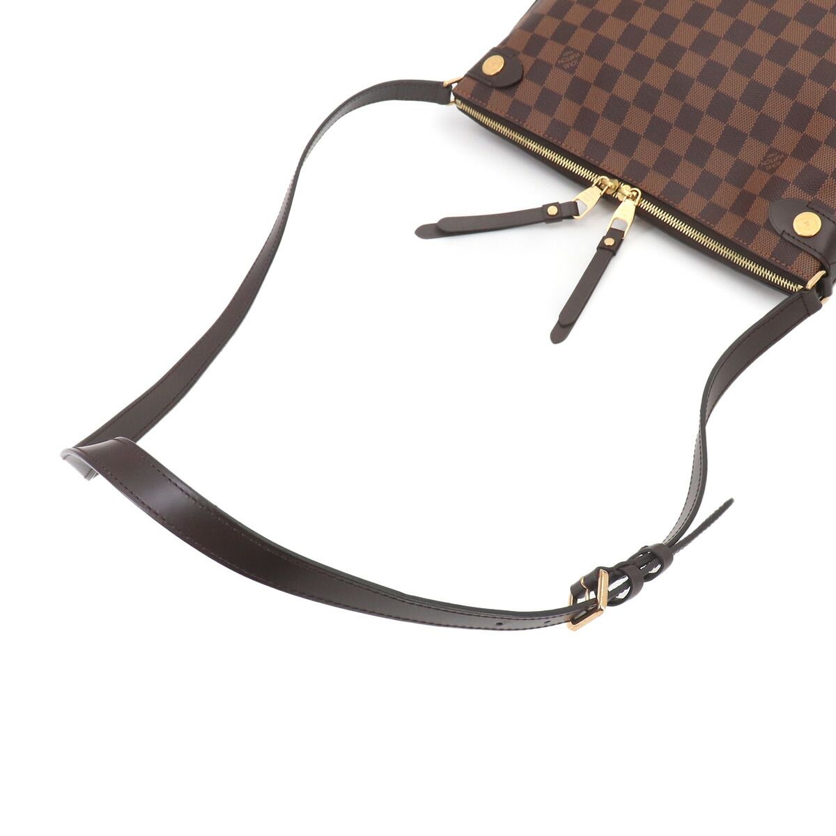 Louis Vuitton Damier Duomo Shoulder Bag Ebene Brown Gold — view 5