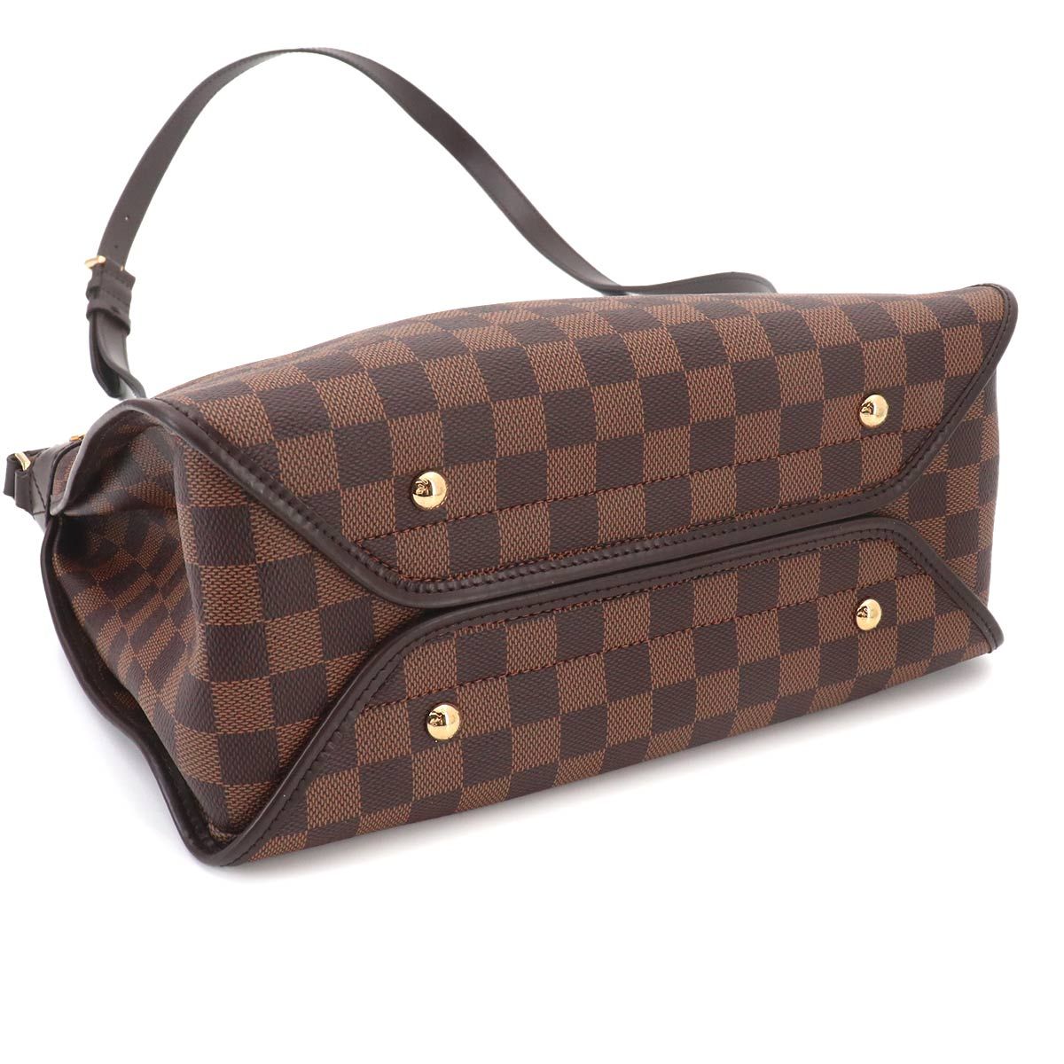 Louis Vuitton Damier Duomo Shoulder Bag Ebene Brown Gold — view 4