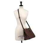 Louis Vuitton Damier Duomo Shoulder Bag Ebene Brown Gold — view 9