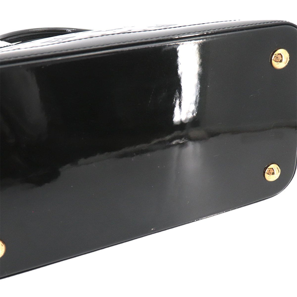 Louis Vuitton Monogram Vernis Lockit PM Hand Bag Leather Noir Gold — view 9