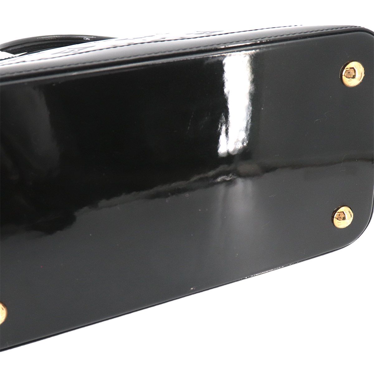 Louis Vuitton Monogram Vernis Lockit PM Hand Bag Leather Noir Gold — view 9