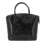 Louis Vuitton Monogram Vernis Lockit PM Hand Bag Leather Noir Gold — view 2
