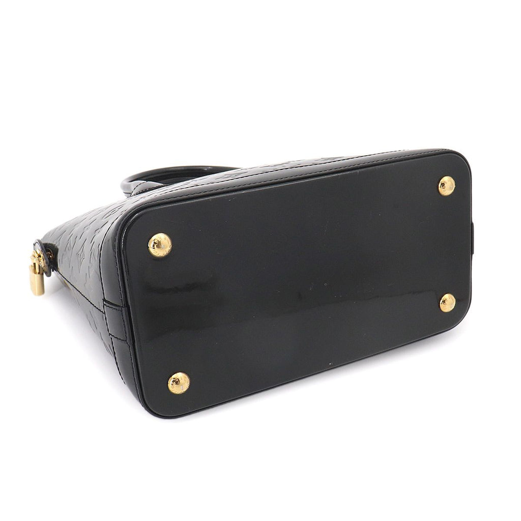 Louis Vuitton Monogram Vernis Lockit PM Hand Bag Leather Noir Gold — view 4