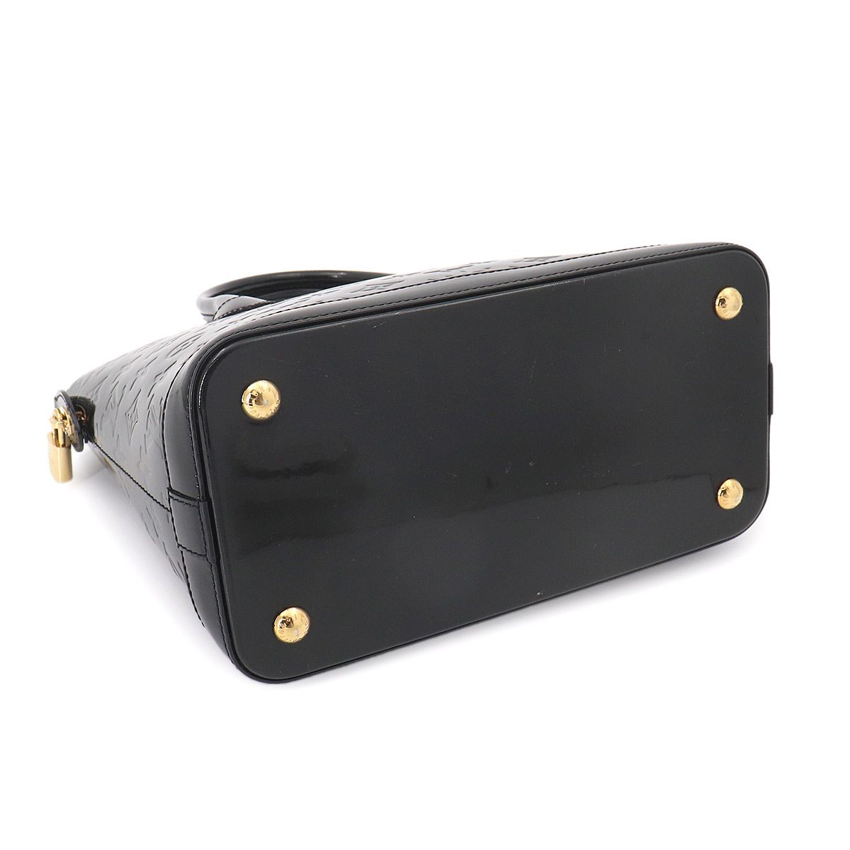 Louis Vuitton Monogram Vernis Lockit PM Hand Bag Leather Noir Gold — view 4