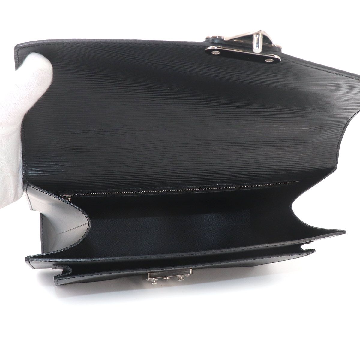 Louis Vuitton Epi Monceau 2-Way Bag Leather Noir Black — view 6