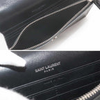 Saint Laurent Kate Chain Wallet Bifold Croco Shoulder — view 9