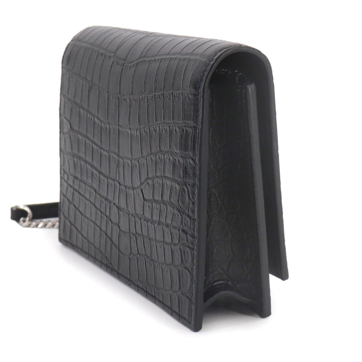 Saint Laurent Kate Chain Wallet Bifold Croco Shoulder — view 4