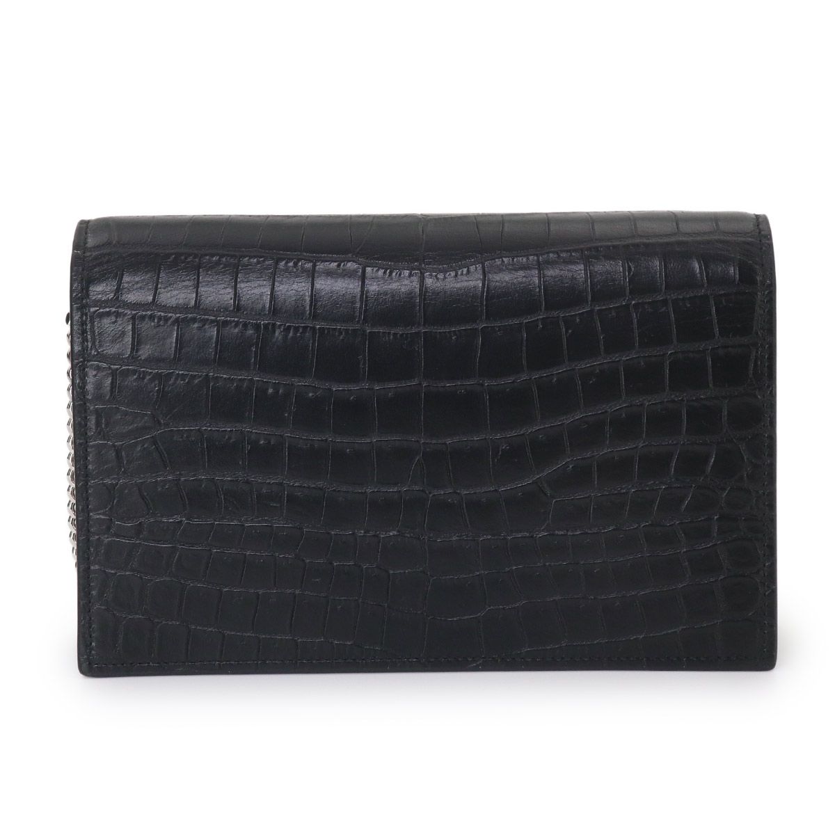 Saint Laurent Kate Chain Wallet Bifold Croco Shoulder — view 3