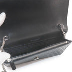 Saint Laurent Kate Chain Wallet Bifold Croco Shoulder — view 7