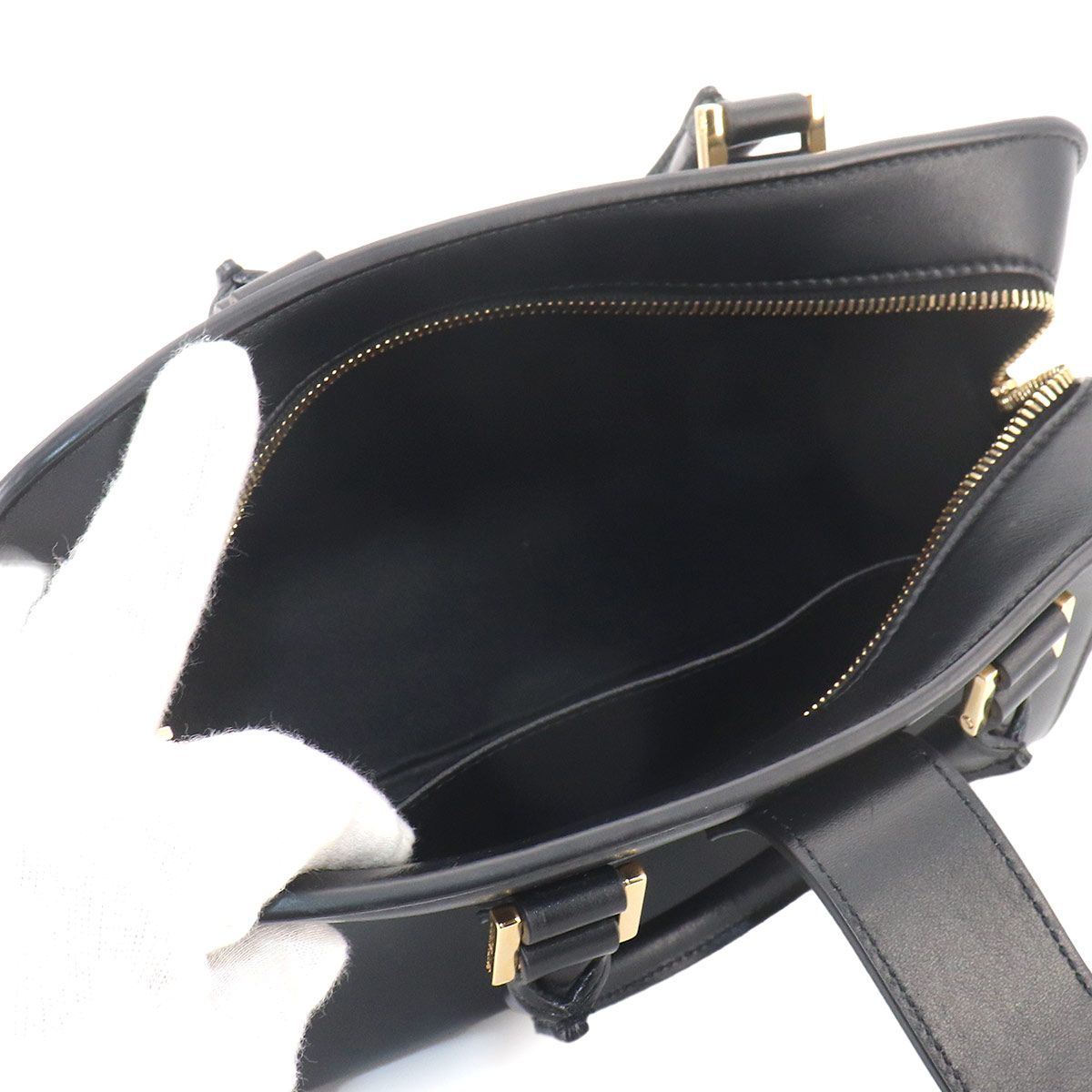 Saint Laurent Baby Cabas 2-Way Bag Leather Black — view 7