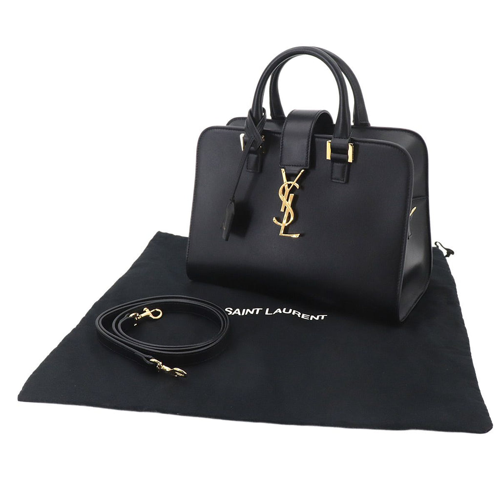 Saint Laurent Baby Cabas 2-Way Bag Leather Black — view 2
