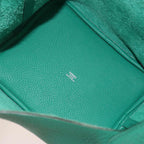 Hermes Picotin Lock 22 Hand Bag Taurillon Clemence Vert Veron Silver — view 8