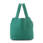 Hermes Picotin Lock 22 Hand Bag Taurillon Clemence Vert Veron Silver — view 3