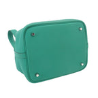 Hermes Picotin Lock 22 Hand Bag Taurillon Clemence Vert Veron Silver — view 5