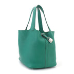 Hermes Picotin Lock 22 Hand Bag Taurillon Clemence Vert Veron Silver — view 4