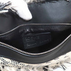 Loewe Puzzle Bag Small 2-Way Bag Cotton Yarn White Black — view 8