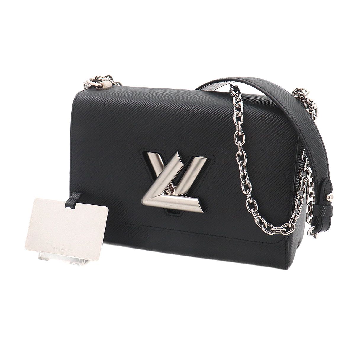 Louis Vuitton Epi Twist MM Chain Shoulder Bag Leather Noir — view 2
