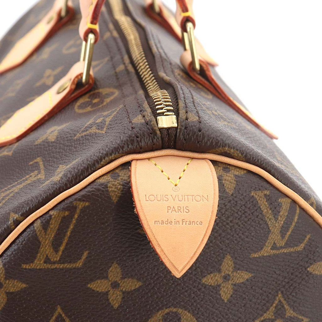 Louis Vuitton Monogram Speedy 30 Hand Bag Brown Gold — view 9