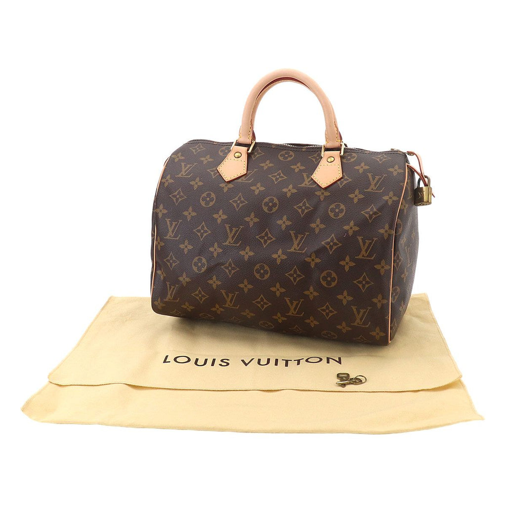 Louis Vuitton Monogram Speedy 30 Hand Bag Brown Gold — view 2