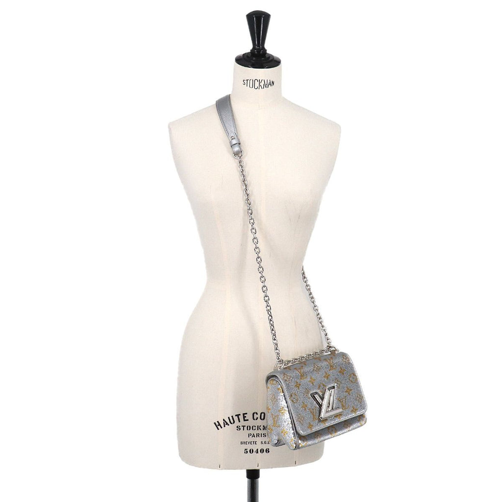 Louis Vuitton Monogram Sequin Twist PM Chain Shoulder Bag Silver — view 9