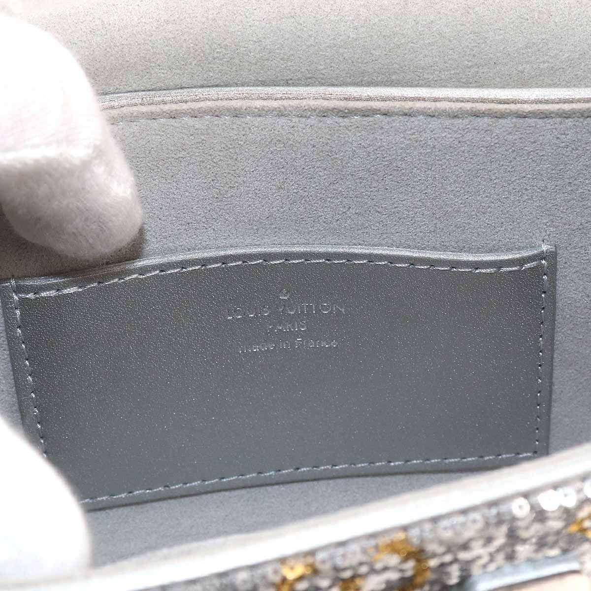 Louis Vuitton Monogram Sequin Twist PM Chain Shoulder Bag Silver — view 7