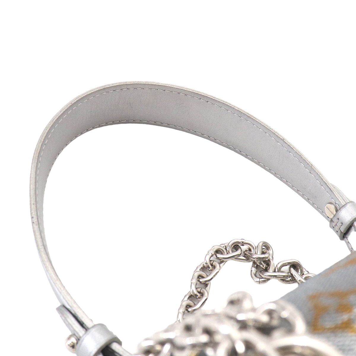 Louis Vuitton Monogram Sequin Twist PM Chain Shoulder Bag Silver — view 8
