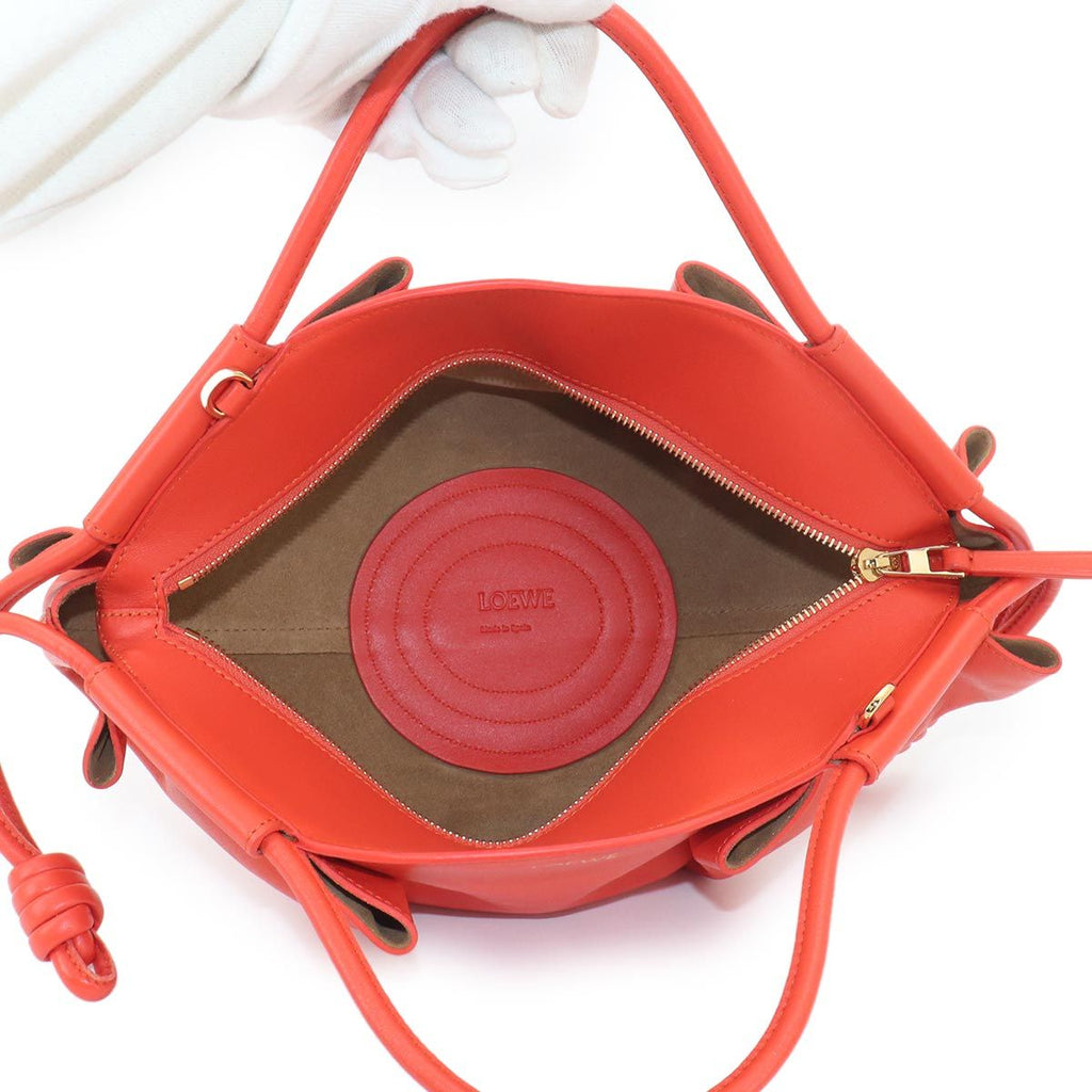 Loewe Paseo Small 2-Way Bag Leather Orange Gold — view 6