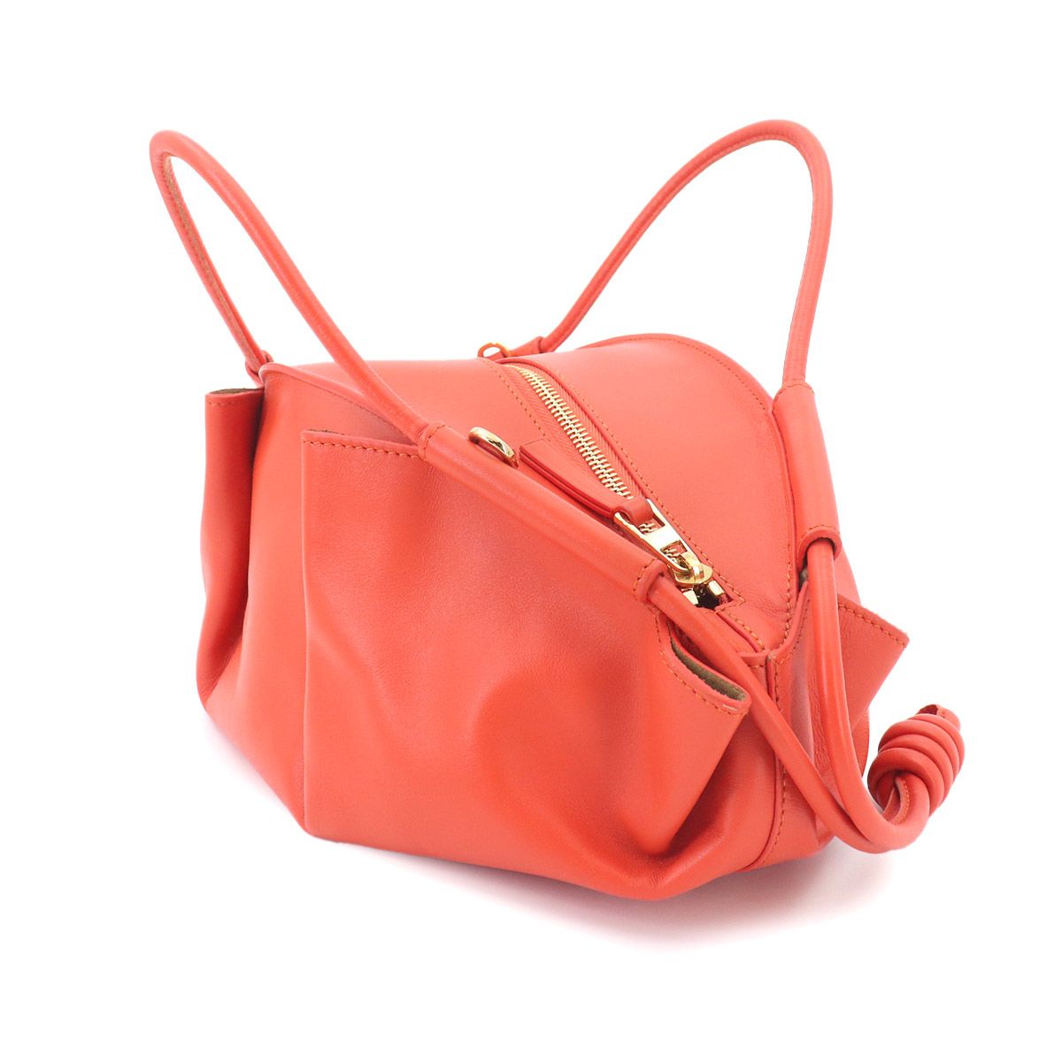 Loewe Paseo Small 2-Way Bag Leather Orange Gold — view 3