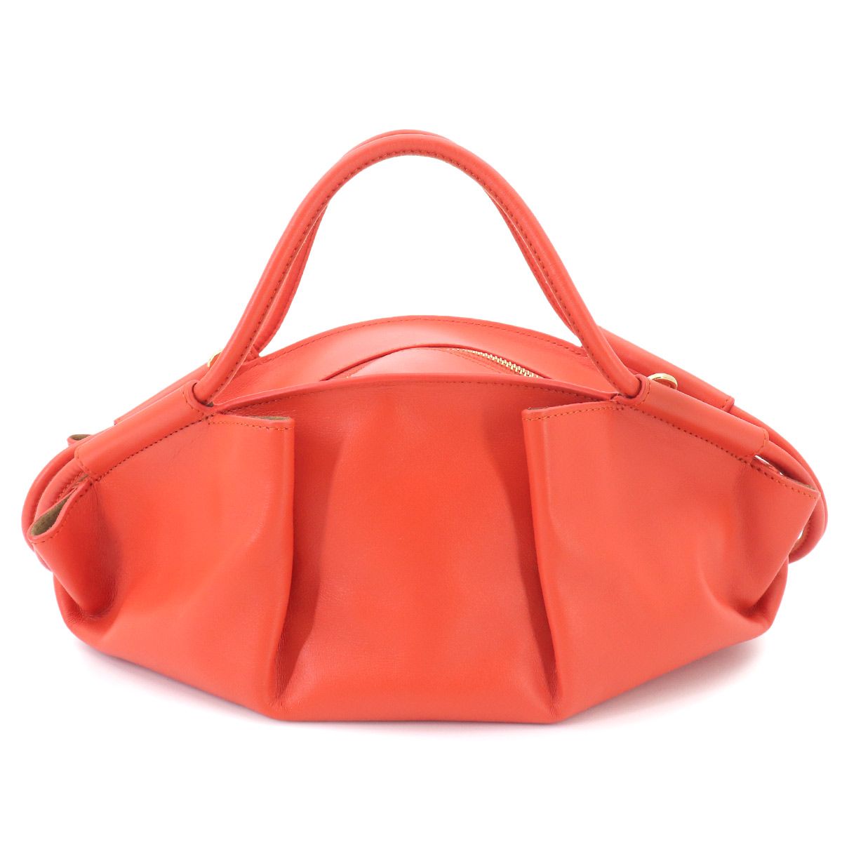 Loewe Paseo Small 2-Way Bag Leather Orange Gold — view 2