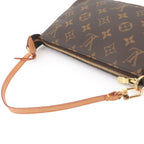 Louis Vuitton Monogram Pochette Hand Bag Brown Gold — view 6