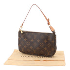 Louis Vuitton Monogram Pochette Hand Bag Brown Gold — view 2