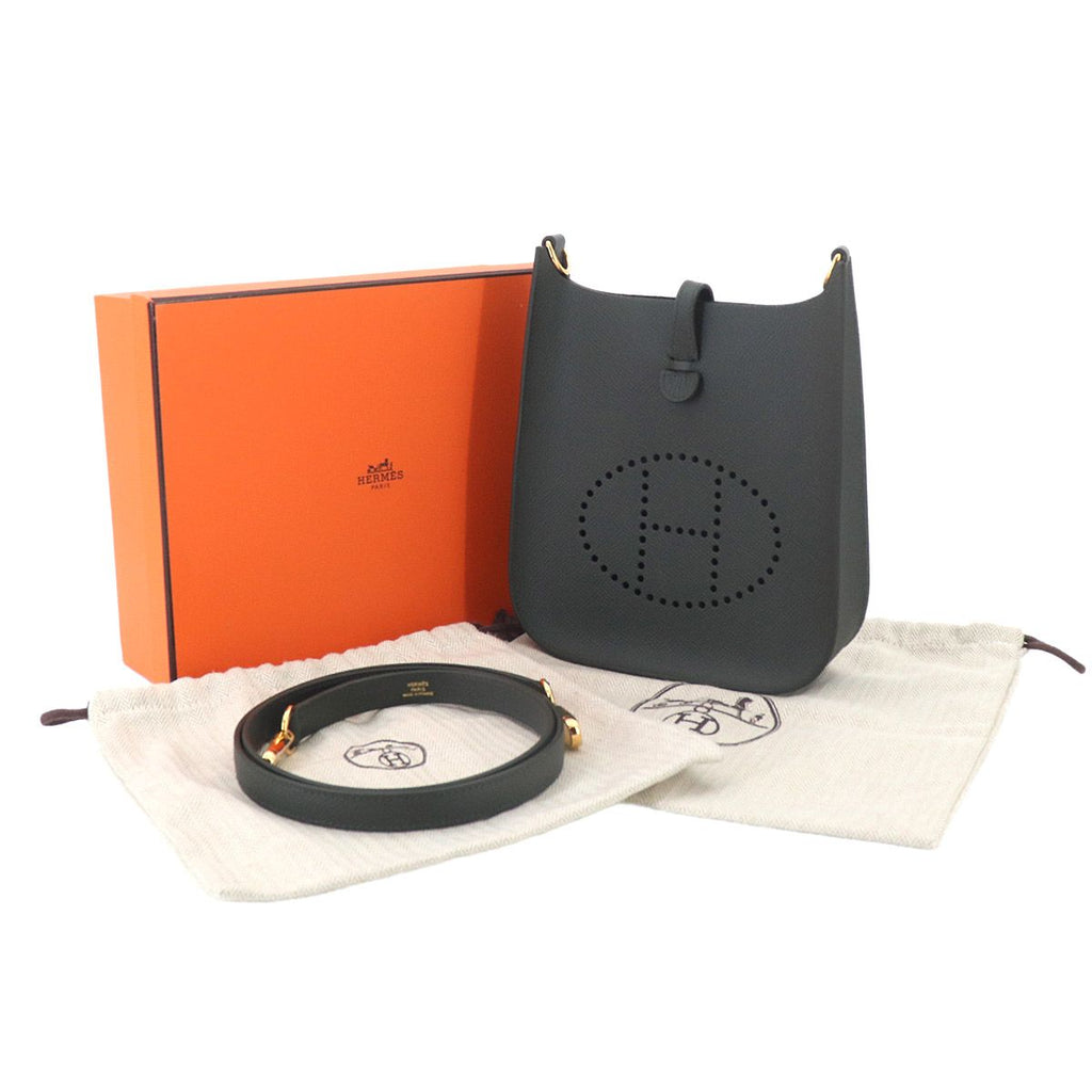 Hermes Evelyne Series 16 TPM Epsom Vert Mangrove Shoulder Bag Gold — view 2