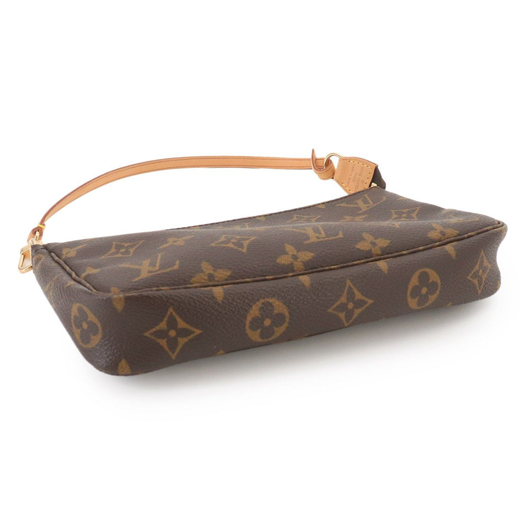 Louis Vuitton Monogram Pochette Hand Bag Brown Gold — view 4