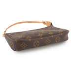 Louis Vuitton Monogram Pochette Hand Bag Brown Gold — view 4