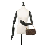 Louis Vuitton Monogram Pochette Hand Bag Brown Gold — view 8