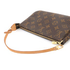 Louis Vuitton Monogram Pochette Hand Bag Brown Gold — view 5
