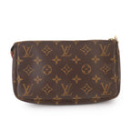 Louis Vuitton Monogram Pochette Hand Bag Brown Gold — view 2