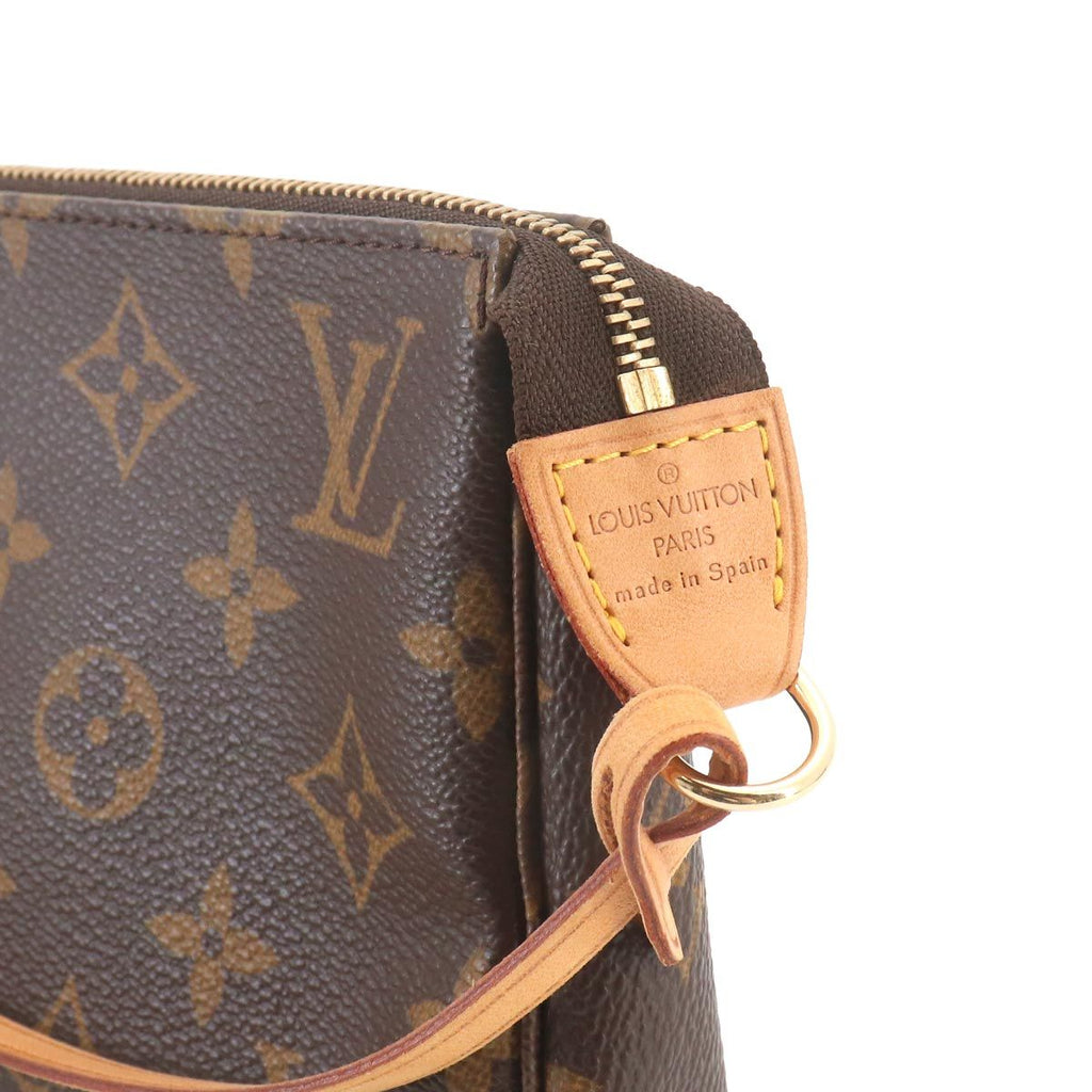 Louis Vuitton Monogram Pochette Hand Bag Brown Gold — view 7