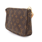 Louis Vuitton Monogram Pochette Hand Bag Brown Gold — view 3