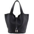 Hermes Picotin Lock 22 Taurillon Clemence Black Silver Handbag
