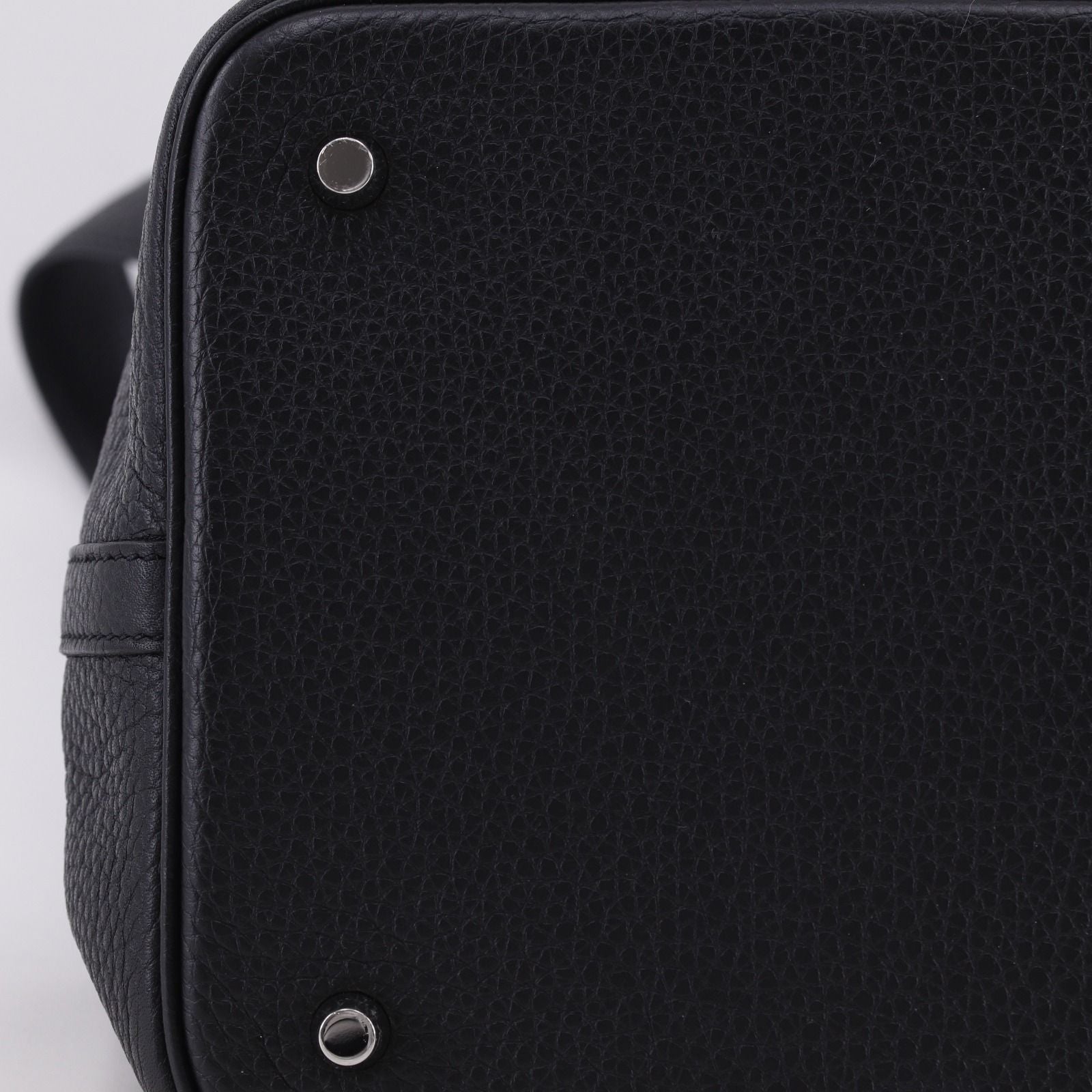 Hermes Picotin Lock 22 Taurillon Clemence Black Silver Handbag — view 9